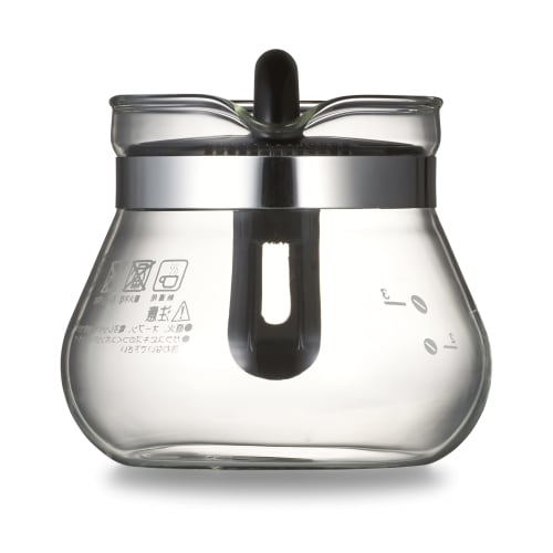 Melitta Glass Coffee/Tea Server with Strainer, 500ml Capacity (4 Cups), Cafelina Series, MJ-9301, Black