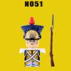 Medieval Napoleonic Knight Soldier Figures Building Blocks Miliatry War Infantry Guard Sword Cloak Flag Backpack Bricks Toy Gift