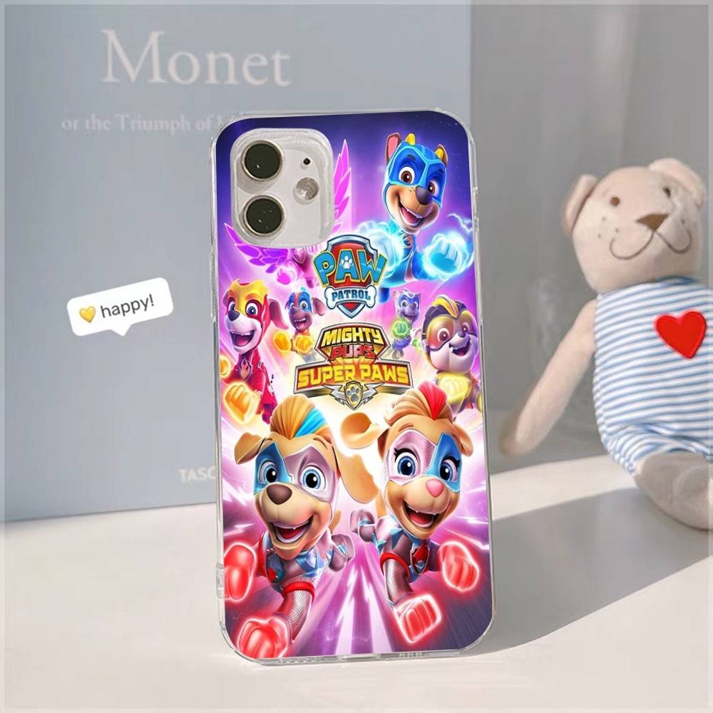 Cute Cartoon P-paw Anime P-patrol Phone Case For IPhone 17 16 15 14 13 12 11 Pro Max Plus Soft Cover Personalized DIY