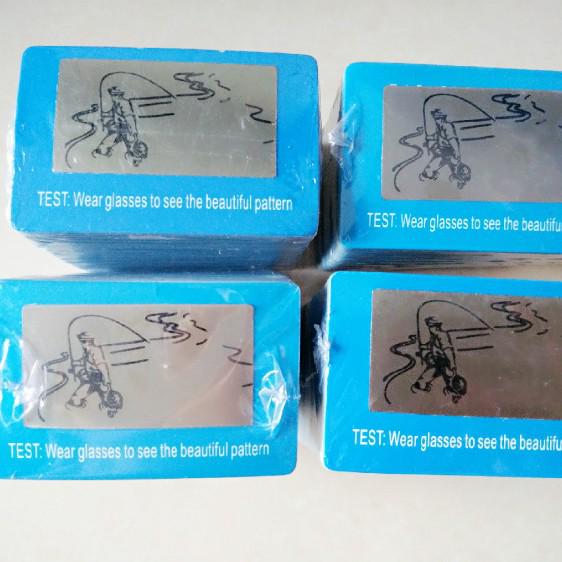 English Version Polarization Test Card and Sheet with Polarized Glasses