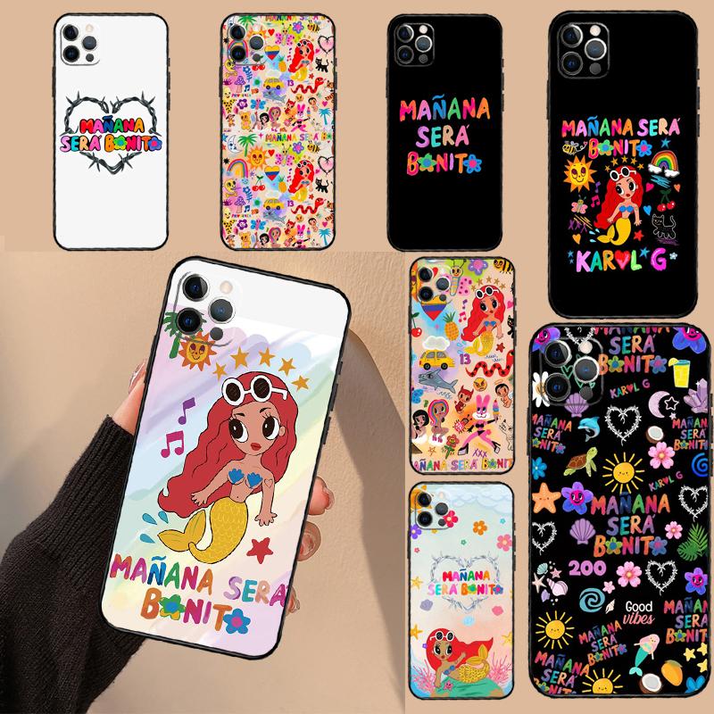 Karolg Manana Sera Bonito Чехол для телефона для iPhone 17 Air 16 15 13 11 12 14 Pro Max mini 15 16 Plus 16e Защитная крышка