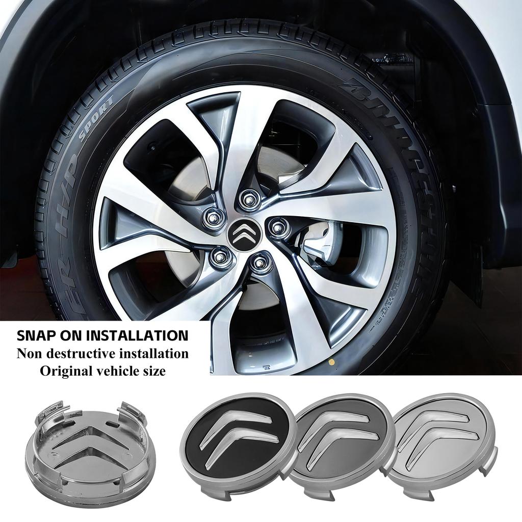 4 шт. 60 мм Центральные колпаки на ступицы колес автомобиля Оригинальные аксессуары Citroen для Citroen C1 C3 C4L VTS C-ELYSEE C5 C6 C2 C4 Picasso