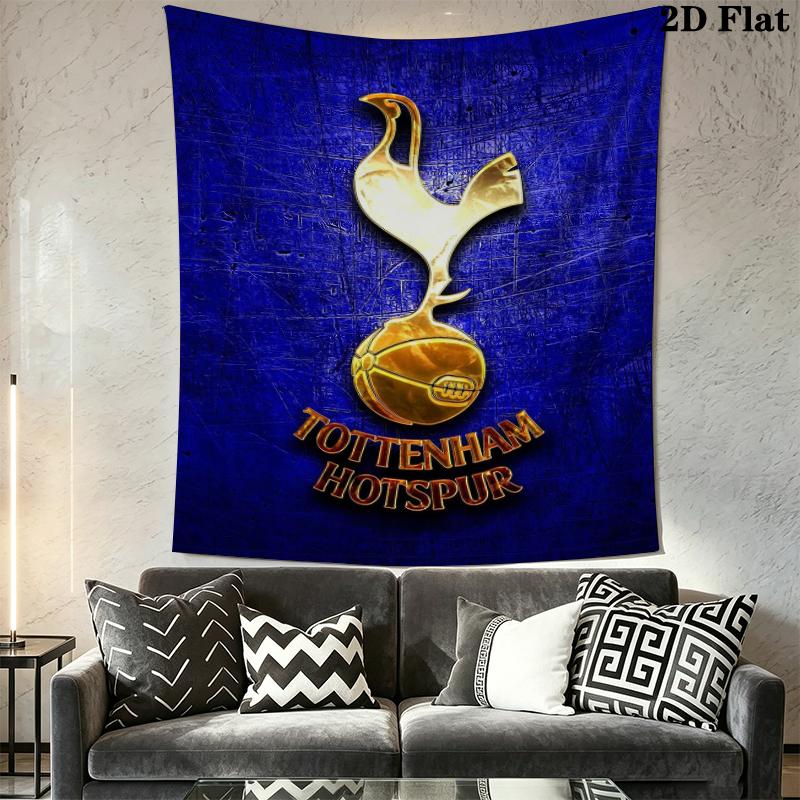Tottenham Hotspur FC Wall Tapestry Aesthetic Wall Hanging Printed Fabric Blanket Decorative Tapestries for Bedroom Living Room Home Decor