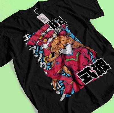 Футболка Neon Genesis Evangelion Ева-01 Японская Черная Аниме Футболка Все Размеры