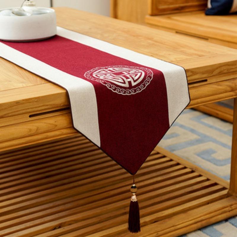 Китайская скатерть с кисточками для кофе, чая, скатерть для ТВ-шкафа, ткань для покрытия обуви, флаг для кровати, современные простые покрытия для столов, Рождество