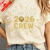 Crew Design Digital Download Glitter Gold Sublimation Happy New Year 2026 Clipart Shirt fashion Allmatch graphic tshirts