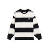Li-Ning SS22 Sports Fashion Series Color Block Striped Crew Neck Long Sleeve Sweatshirt Unisex Sweatshirt Black White AWDS537-1
