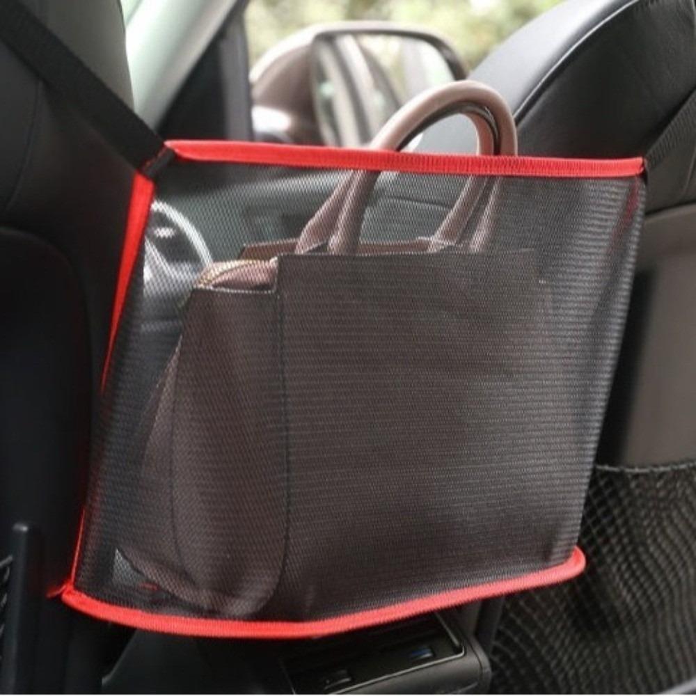 Spacious Car Seat Mesh Bag Convenient Handbag Purse Organizer Mesh Storage Net Pocket Auto