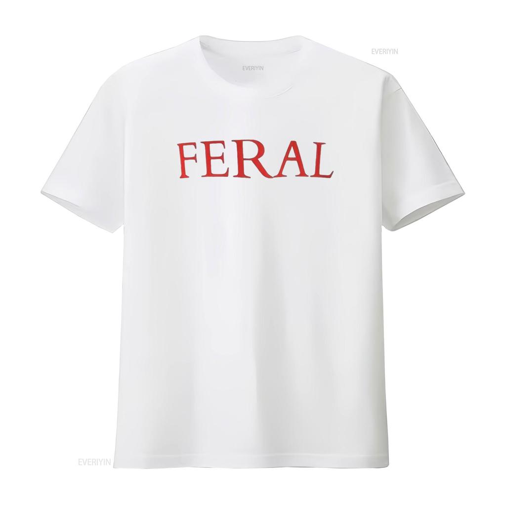 Мужская футболка FERAL с дизайном 'Paint The Town Red' Друзья Черная L винтажная стираная Топ для повседневной носки Растягивающийся Унисекс Универсальный