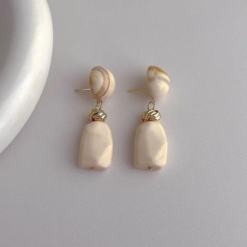 Элегантные длинные серьги-капли, французские винтажные украшения для ушей, повседневная одежда, серьги-гвоздики для женщин