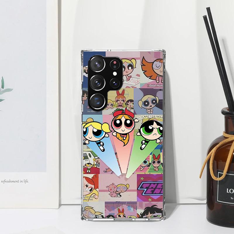 Cartoon P-Powerpuff-Girls Phone Case For Samsung Galaxy S26 S25 Edge S24 FE S23 S22 Ultra S21 Plus S20 + Art Fundas Back Cover G