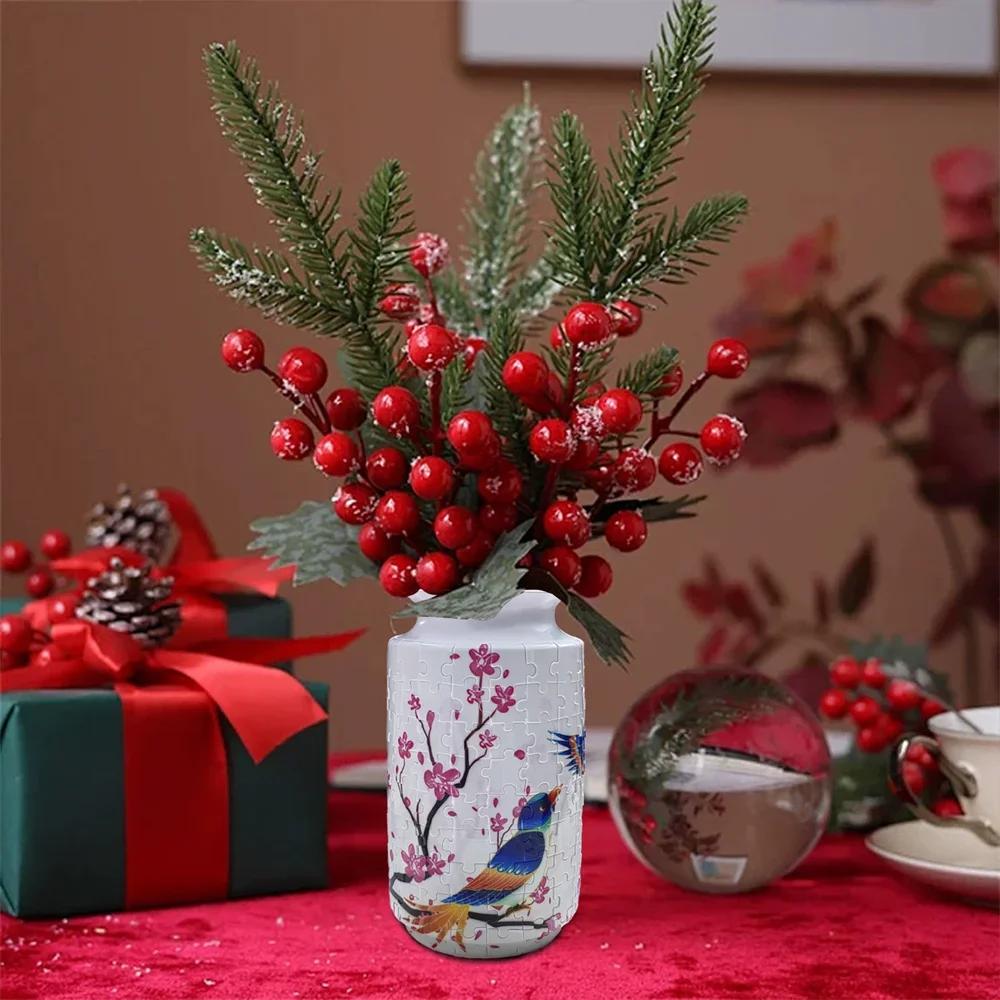 Non-Toxic Puzzle Flower Vase Panda 3D Porcelain Design Made Plastic Home Decoration And Flower Arrangement Housewarming Kids Toys Gifts