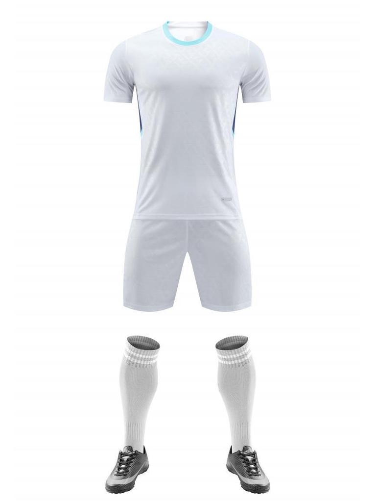 Дышащий комплект футбольной формы с коротким рукавом и возможностью нанесения индивидуальной печати (8012)