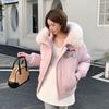 New embroidery season pie overcomes cotton-padded clothes thickened hooded warm jacket cotton-padded clothes women's winter American trendy fur