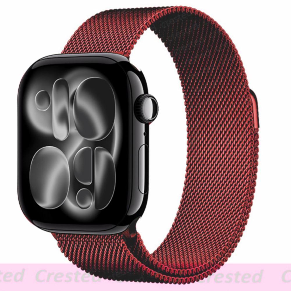 Strap For Apple Watch Band 46mm 44mm 45mm 40mm 42mm 41mm 49mm Milanese Loop correa Bracelet iWatch Series 11 10 Ultra 2 9 8 SE 3