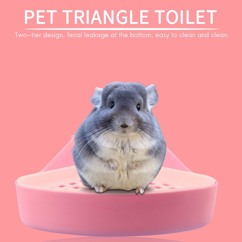 ABBY- Toilet Litter Tray,Small Animal Toilet Corner Potty, Pet Litter Trays Corner For , Hamster