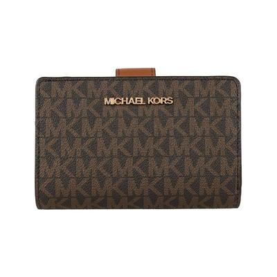 Кошелек из ПВХ-кожи с логотипом Женский кошелек Коричневый D35F8GTVF2B-BROWN