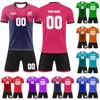 Personalised Shirts Kit Mens Girls With Name Number Custom Football Jerseys For Boys Training Suit