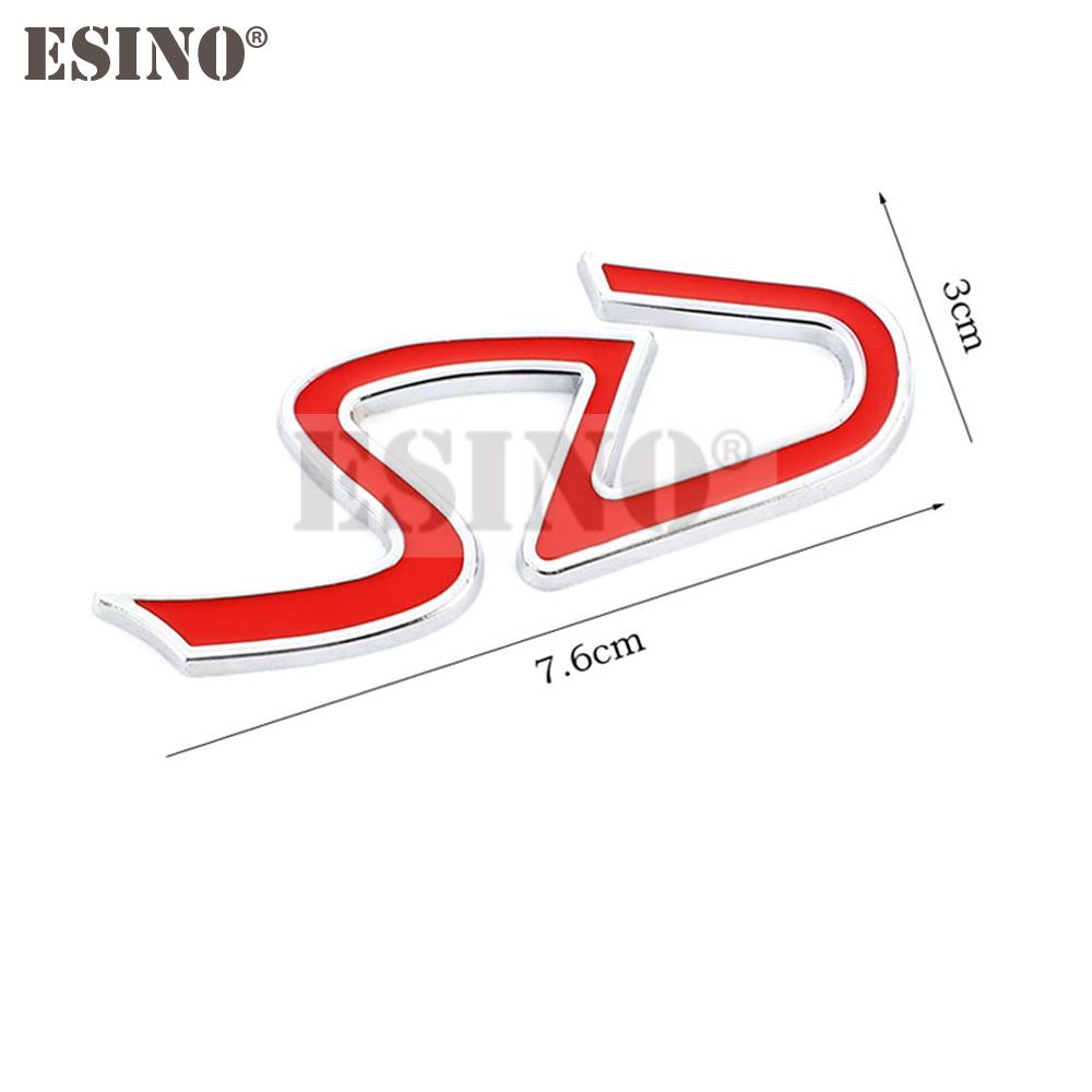 Car Styling 3D SD D Logo Metal Alloy Adhesive Emblem Badge Decal Auto Accessory for MINI Copper R55 R56 R60 R61 Clubman F55 F56