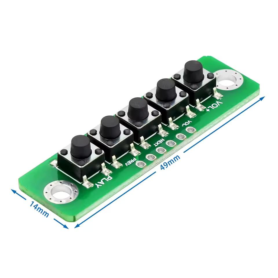 1/2/3/4/5/6 bit Independent Button Module MCU External Button Module Micro Switch ButtonBoard ForBluetooth Power Amplifier