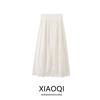 Fashion Style 2024 Summer New Arrival Women's Clothing Easiest for Match Mid-Waist White Pure Cotton Pleated Embroider Dress 6895241