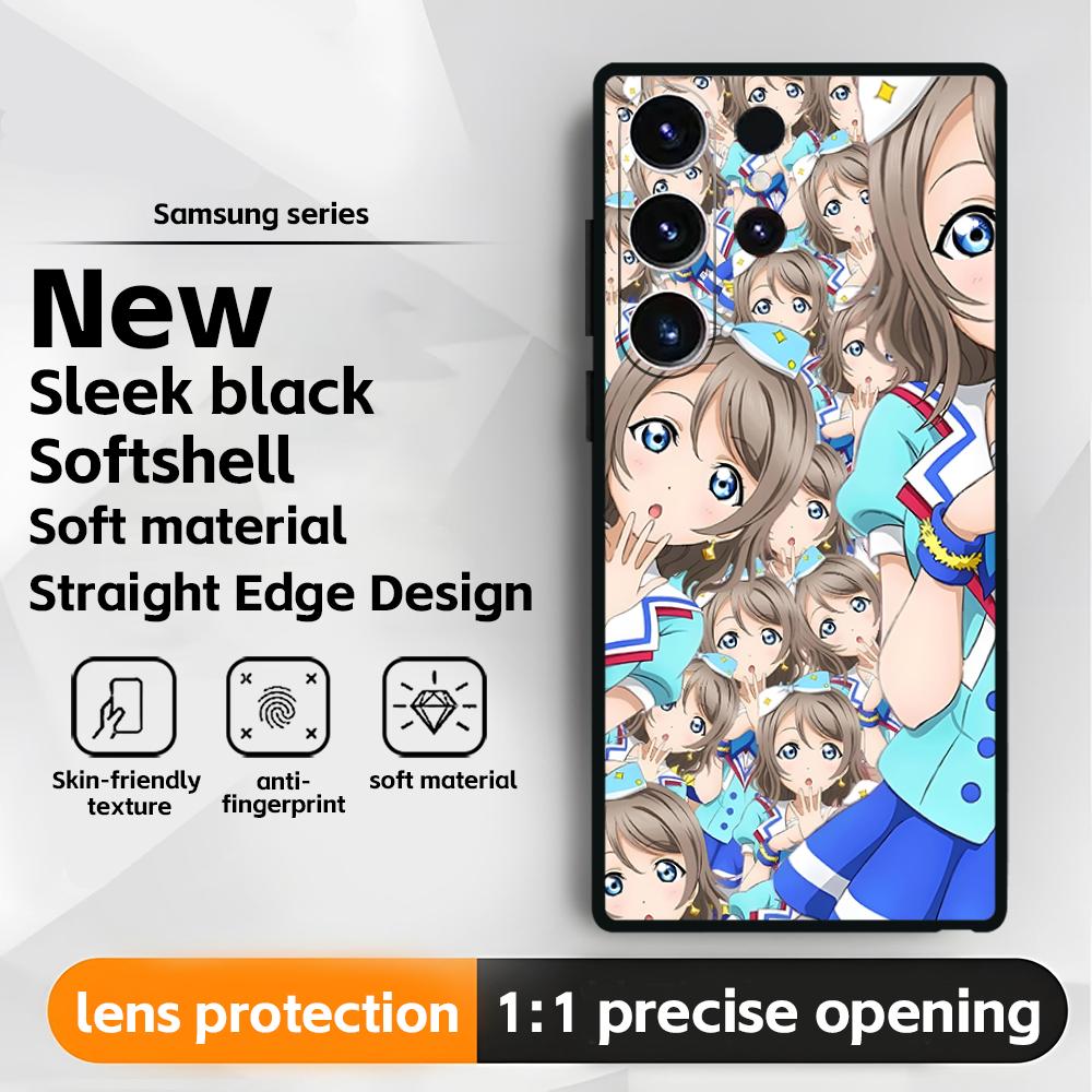 Love Live! School Idol Project Phone Case For Samsung Galaxy S25 S24 S23 S22 S21 S20 Plus Ultra Note20 Soft Black