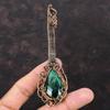 Малахитовый кулон Медная проволока, обернутая драгоценным камнем Кулон Гитара Кулон Музыкальный инструмент Медные украшения Дизайнерский кулон ручной работы Подарок для нее