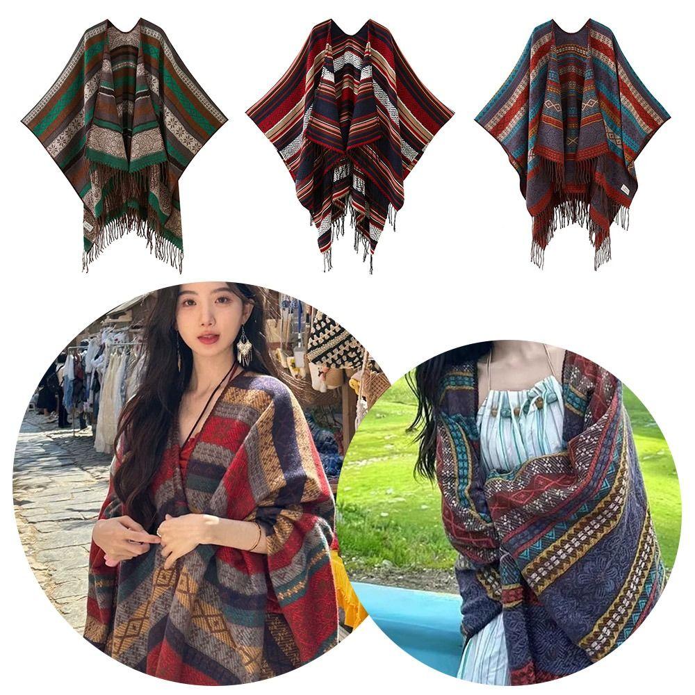 Этнический стиль Шарф Головной платок Защита от солнца Темперамент Кардиган Для женщин Леди Девушки