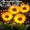 5 IN 1 Solar LED Simulation Sunflower Light 1/3 Head Outdoor Waterproof Night Lights Landscape Lamp Decoration Patio Lighting