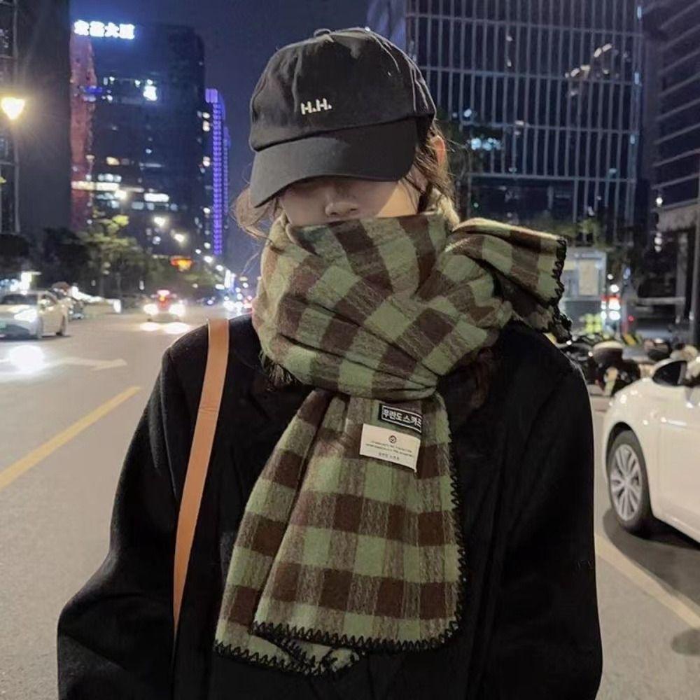 Imitation Cashmere Long Scarves Windproof Women Wrap Shawls Fashion Winter Plaid Scarf