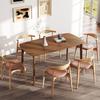 Pine Wood Rectangular Dining Table - Light Brown