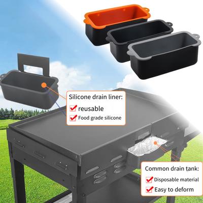 2 шт. силиконовые вкладыши для жироуловителей для гриля Blackstone, многоразовые вкладыши для поддонов, термостойкие жироуловители для гриля, сковорода для легкой очистки