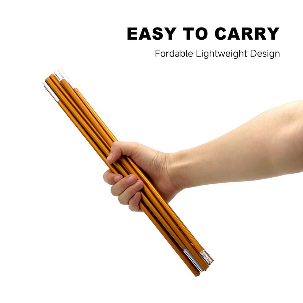 Палаточные стойки для кемпинга Модернизированные 7,9 мм Легкие алюминиевые палаточные стойки Выдвижные Золотые Сменные стойки Наружная поддержка