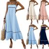 Women's Casual Sleeveless Sundress Plain Long Summer Beach Maxi Dress