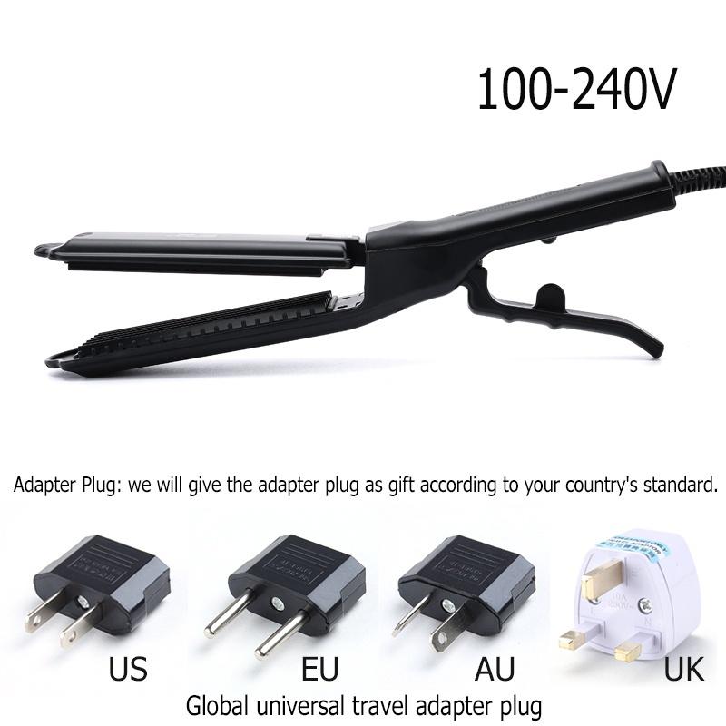 Волнистые бигуди 1,75 дюйма, гофрированные щипцы для завивки волос, щипцы для салона красоты, утюг для обжима, стили для обжима волос