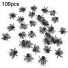 100 Pcs Fake Flies Plastic Simulated Insect Fly Bugs Joke Toys Prank Halloween Supplies Party Favors