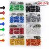 195PCS Motorcycle Fairing Bolt Screws Nut Kit For Suzuki GSXR 600 750 1000 K1-K8 SV650/X Yamaha Bmw Honda Kawasaki Dirt Bike