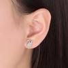 Womens Korean Fashion Anti-allergy 925 Silver Plated Simple Little Ear Stud Earrings Female Small Ear Jewelry Gifts