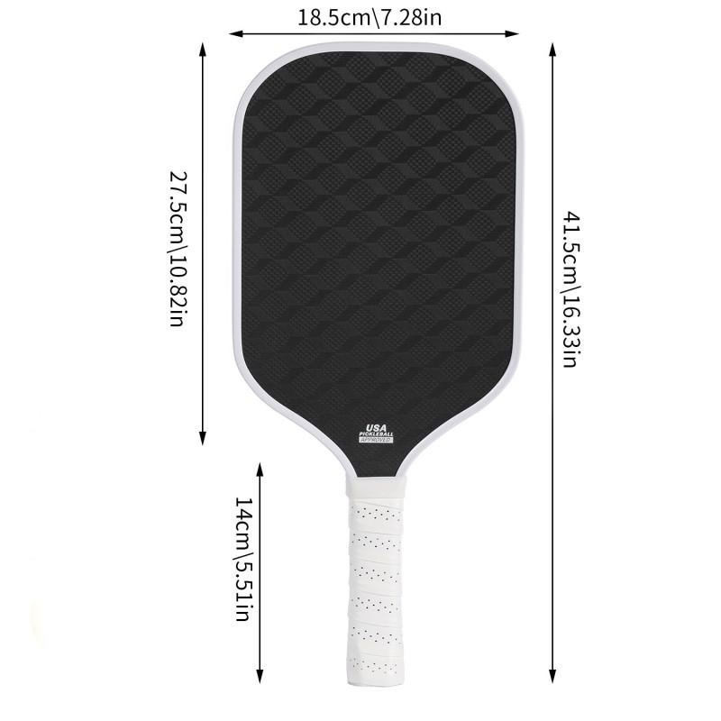 Professional Carbon Fiber Pickleball Paddle 16mm Thick Matte Surface Competitive Play