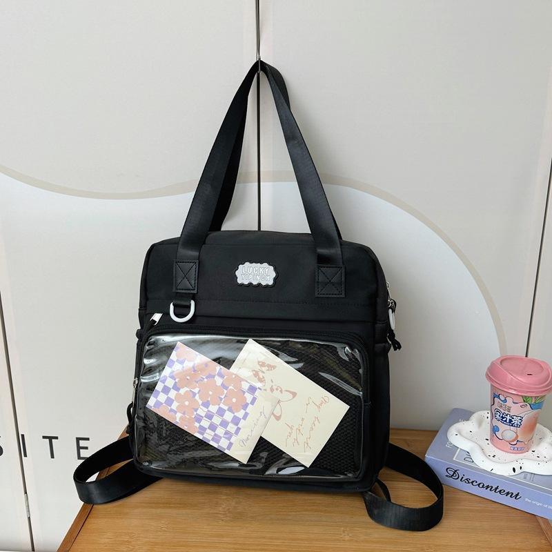 2025 высококачественная нейлоновая сумка в студенческом стиле, прозрачная на плечо, кроссбоди, сумка-мешок для боли, сумка для отдыха, сумка для репетиторства, сумочка женская