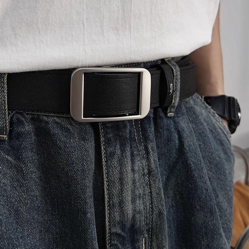 Шикарный черный ПУ ремень для женщин в стиле ретро с элегантной пряжкой для джинсов