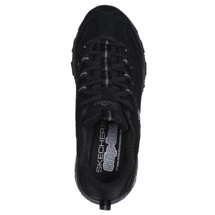 Skechers D'Lites Женские Черные Низкие Повседневные Туфли Кожаные Комфортные Простые Универсальные 150543-BBK