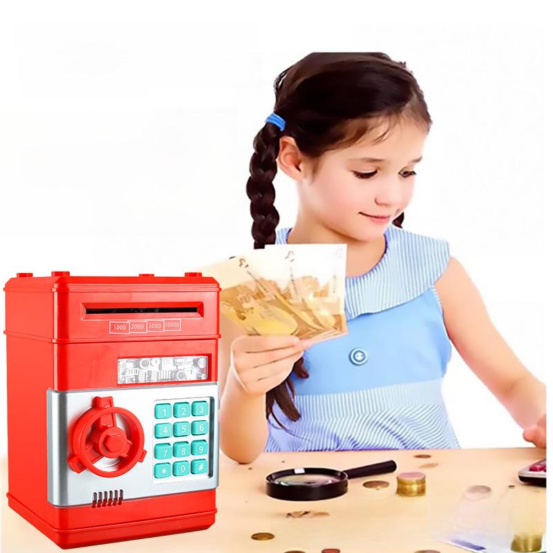 Детская безопасная мини-копилка с функцией защиты от кражи по отпечаткам пальцев и паролю