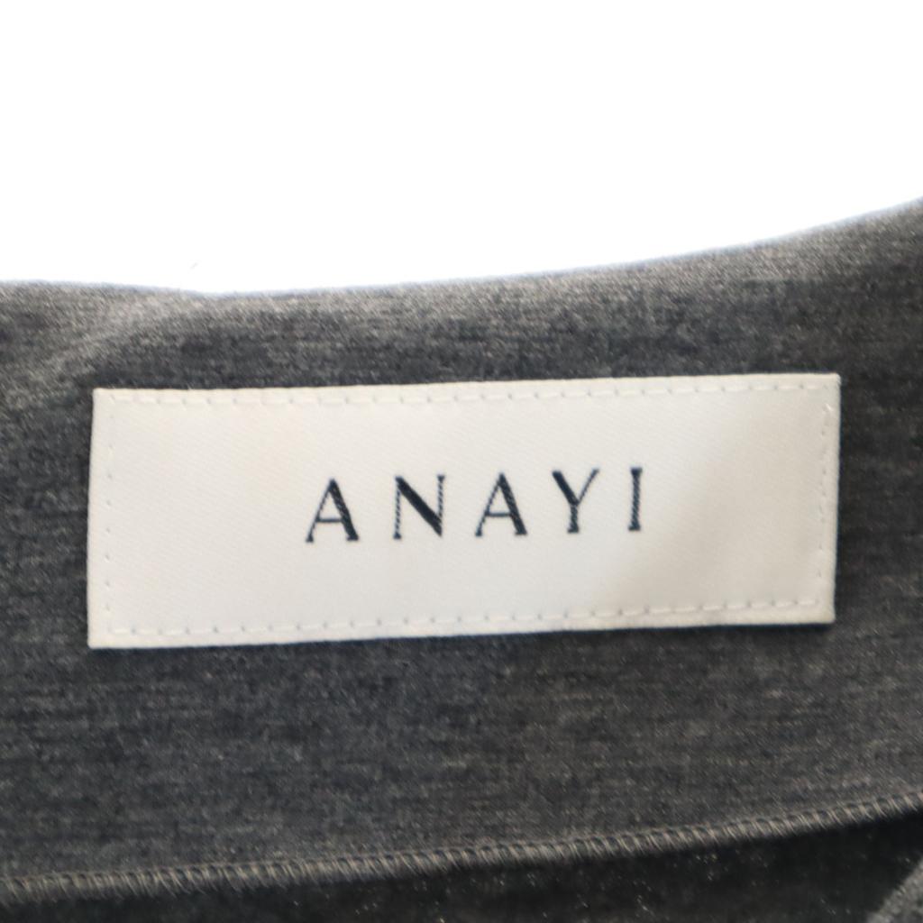 ANAYI 100% wool, made in Japan Five-quarter sleeve one piece 36 gray Women Used
