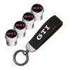 VEMZG1 Car Tire Wheel Valve Caps Cover Suede Car Key Chain Ring Keychain For VW R GTI Polo Golf Passat Tiguan Arteon Touareg ID.3 Jetta