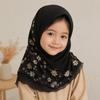 Elastic Solid Kids Turban Cap Flower Net Instant Headscarf Can Fit Islamic Scarf Shawl  Islamic