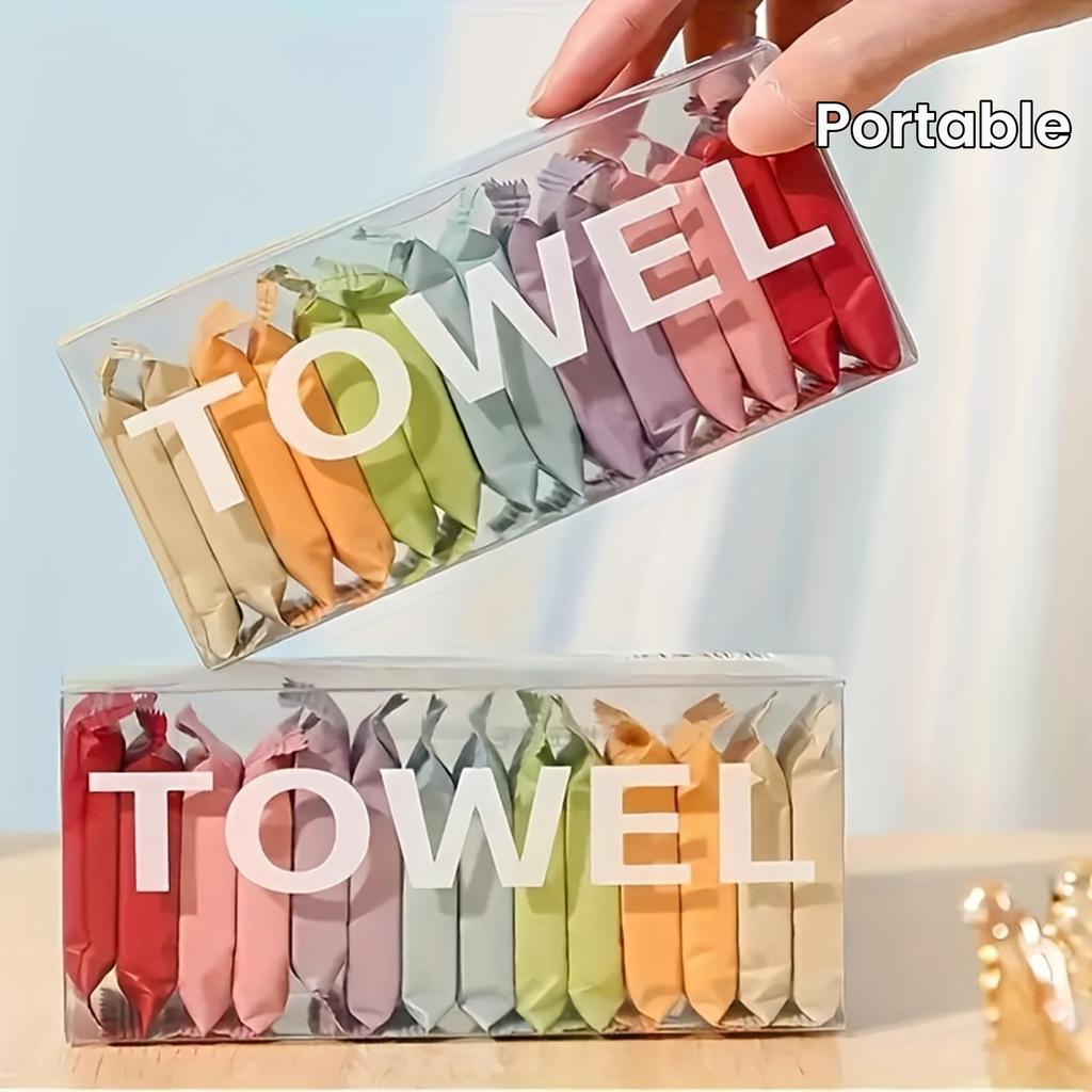Portable Compressed Disposable Towels, Thickened Compressed Disposable Face Towels for Travel and Home Use