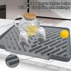 Силиконовый коврик для слива Водоотводящий коврик для кухонной раковины с наклонной конструкцией Термостойкая подставка для слива Поддон для сушки посуды Коврик для слива с циркуляцией воздуха