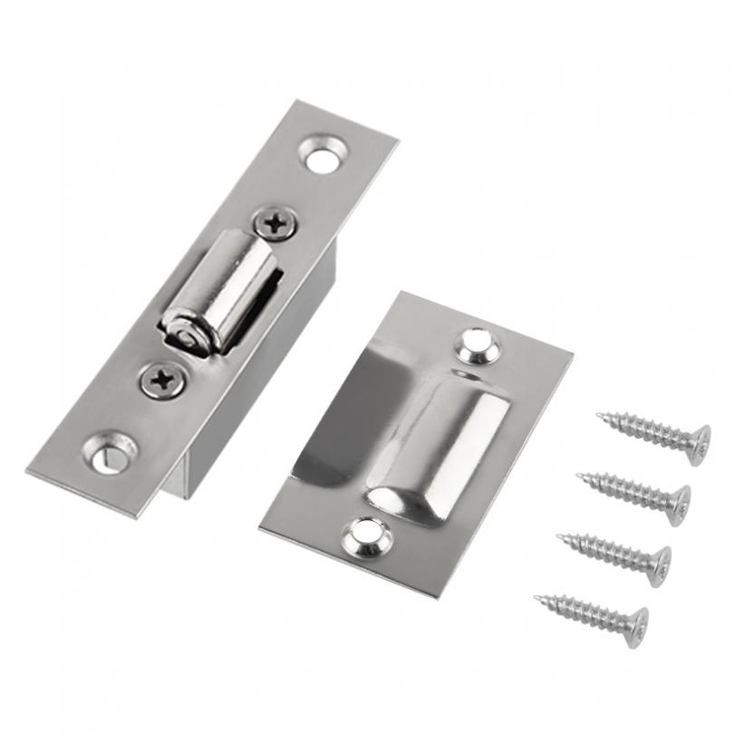 Heavy Duty Stainless Steel Invisible Door Latches Cupboard Cabinet Roller Latch Lock Wooden Door Stops Home Furniture Hardware