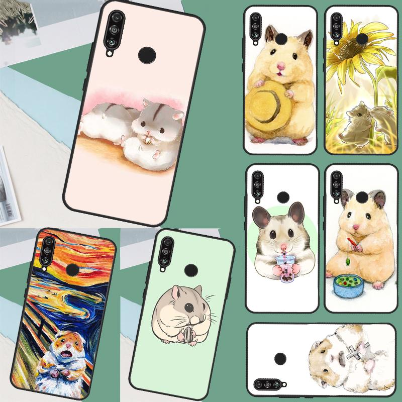 Арт Хомяк Для Huawei Nova 12i 10 9 SE 5T 12s 11i Y91 Y90 Y60 Y70 Y72 Y61 P20 P30 P40 Lite P60 Pro Чехол